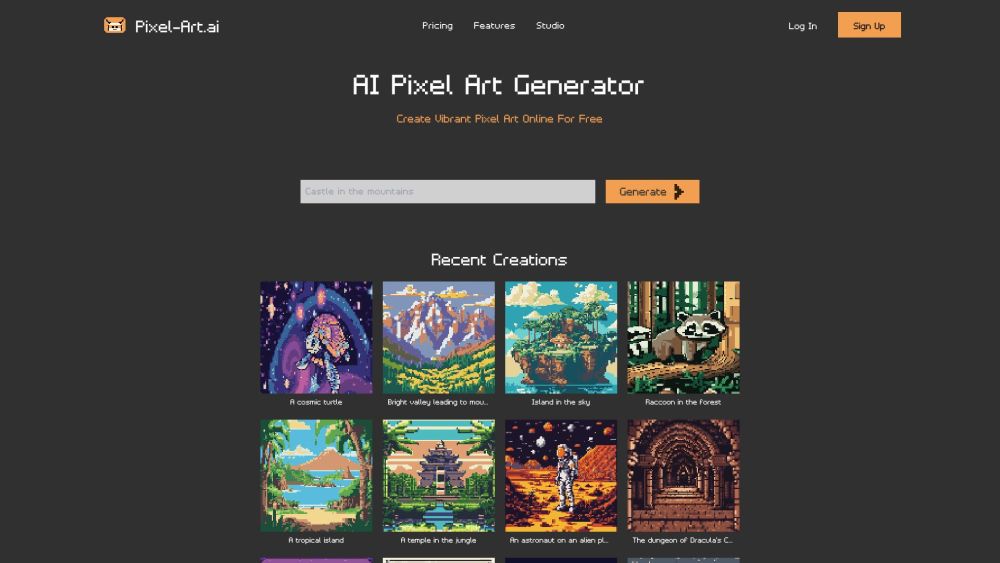 Pixel-Art.ai: AI-Powered Pixel Art Generator & Studio