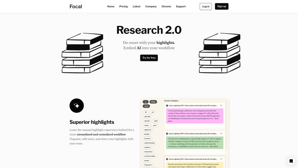 Focal: AI Tool for Focused Reading & Research