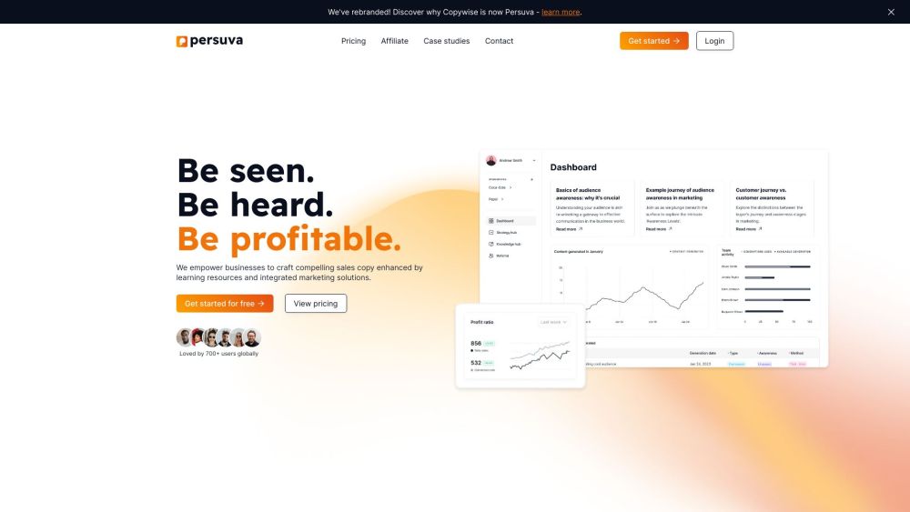 Persuva Website screenshot