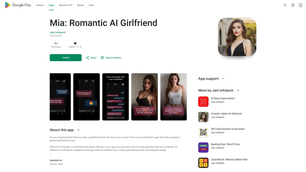 Mia: AI Tool for 15+ Unique AI Girlfriends