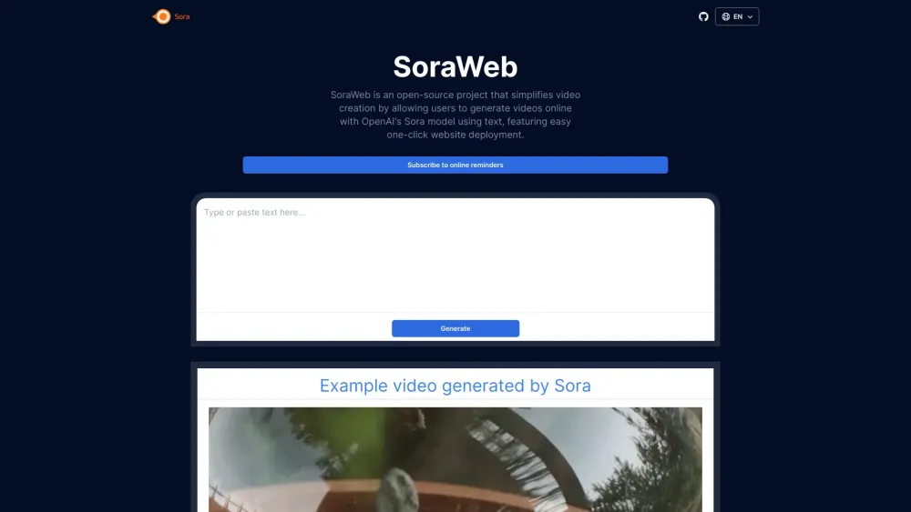 SoraWeb: AI Video Creation Platform