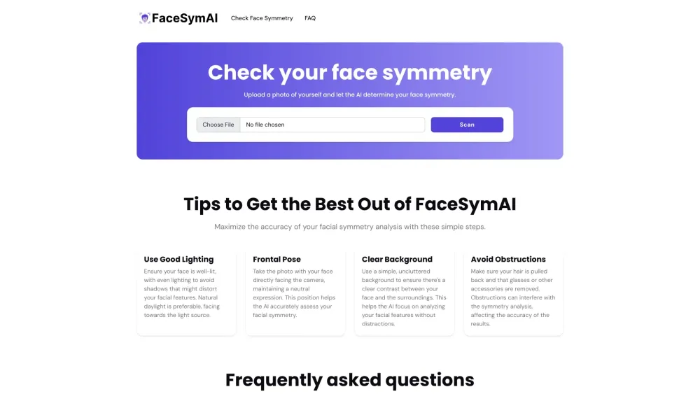 FaceSymAI: AI Tool for Precise Facial Symmetry Analysis