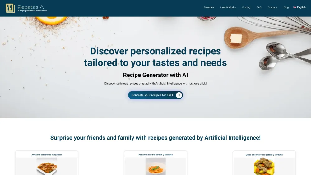 RecetasIA: Personalized recipes AI tool