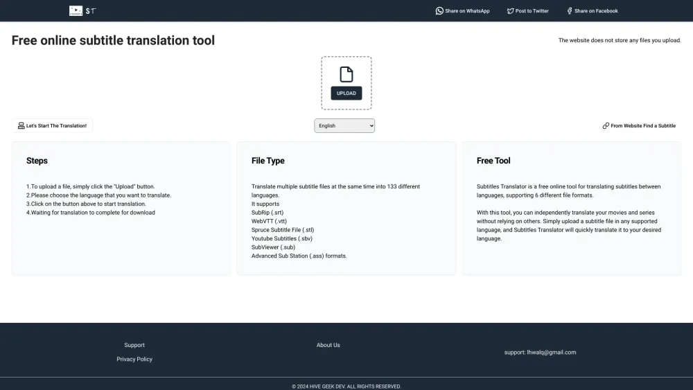 Subtitle Translator: AI Tool for Subtitle Translation