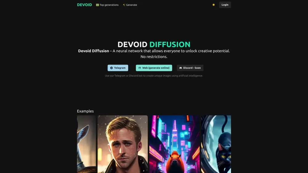 Devoid AI: AI Tool for Unlimited Image Generation