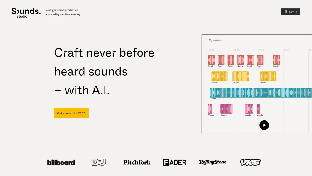 Sounds.Studio: AI Tool for Music & Audio Creators