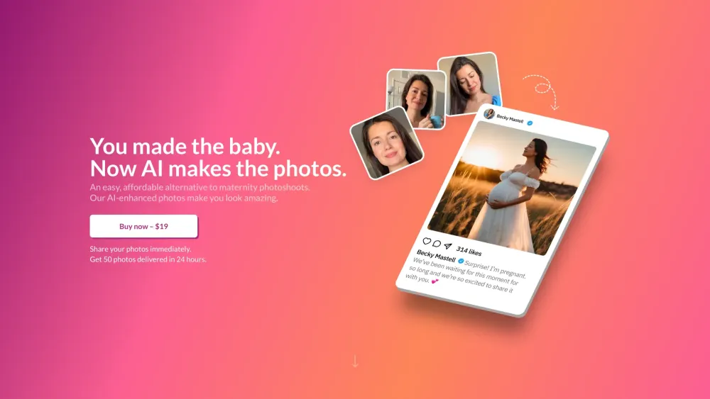 MaternityPhotoshoot: AI tool for stunning portraits