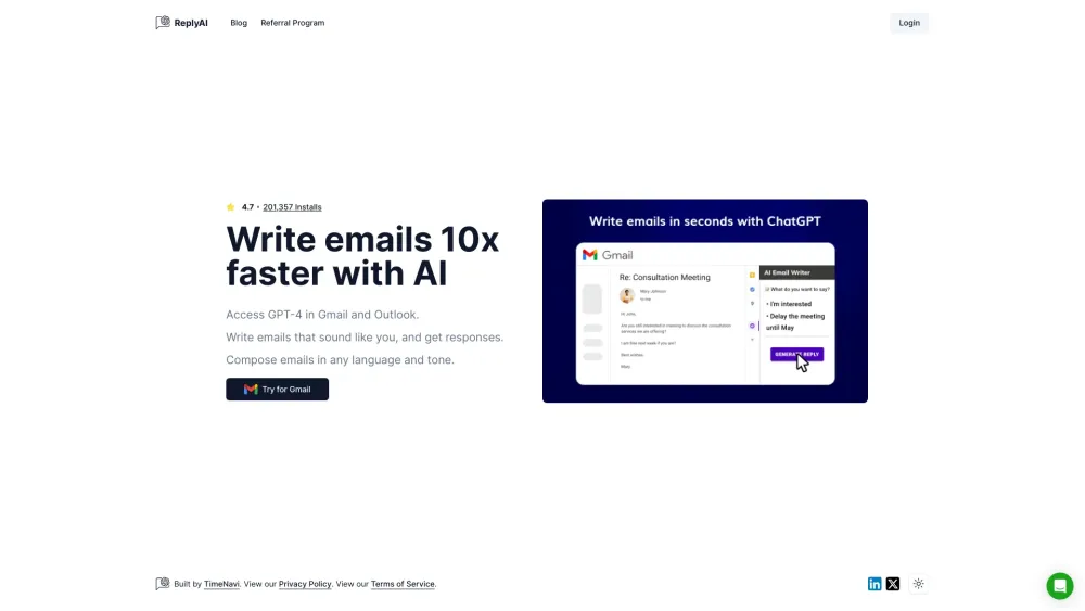 ReplyAI: GPT-powered Gmail AI Tool