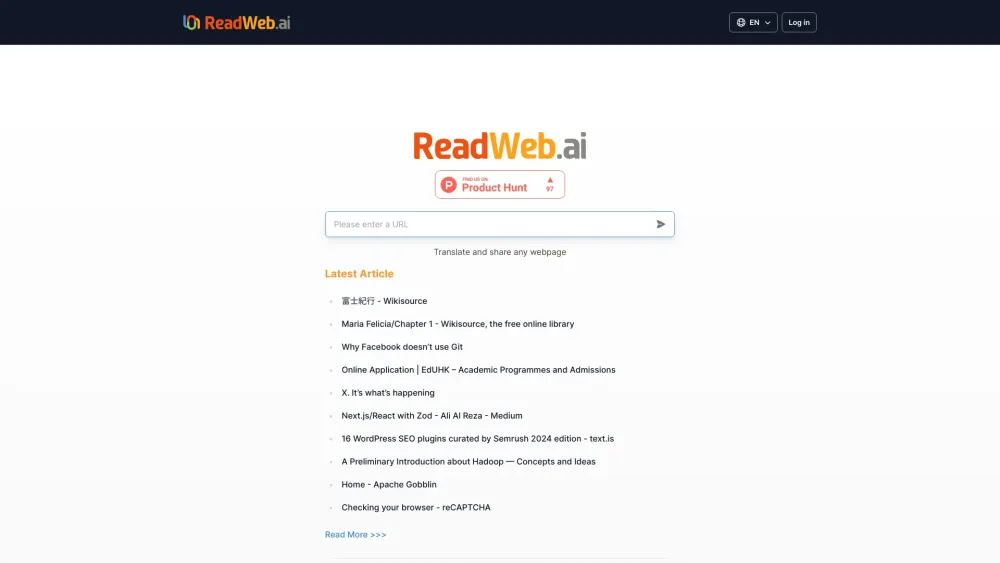 ReadWeb.ai: Multilingual Web Translation Tool