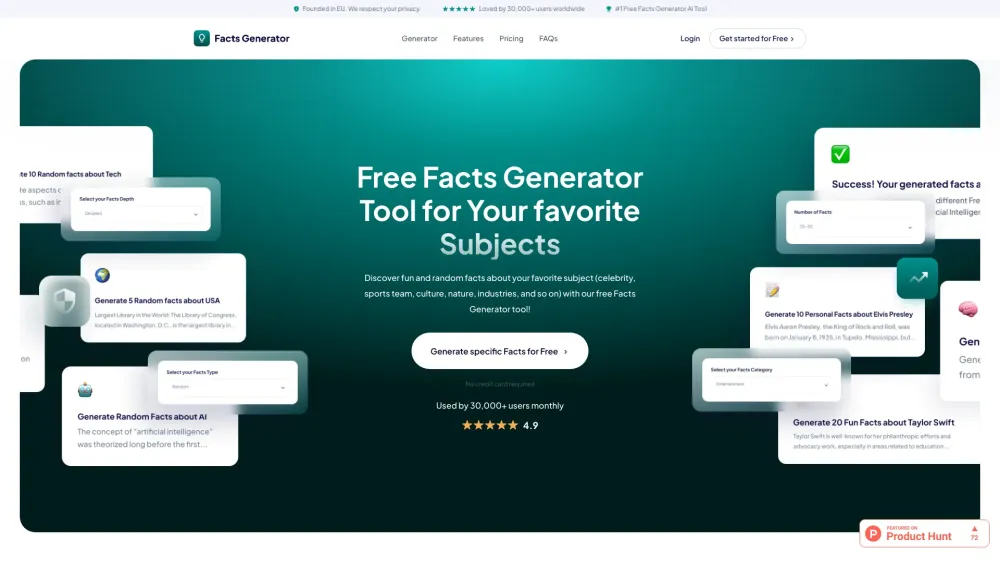 Facts-Generator.com: Fun Facts AI Tool