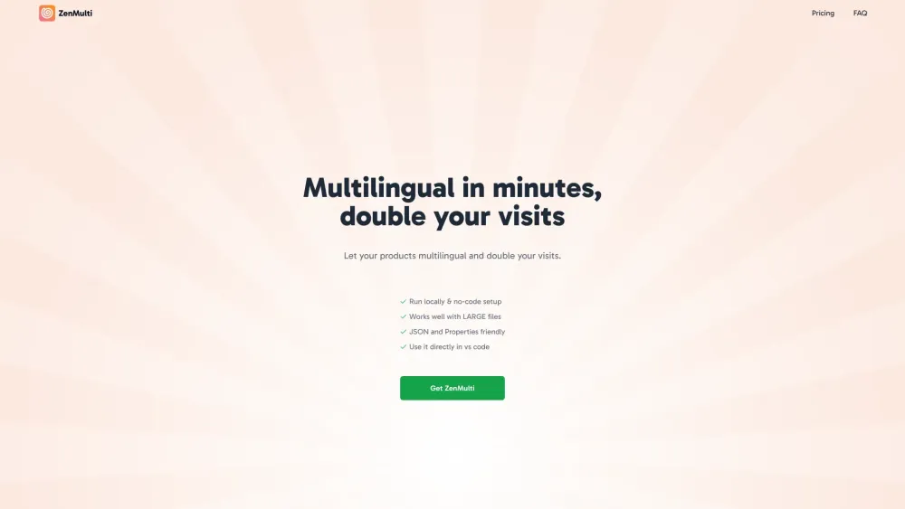 ZenMulti Website screenshot