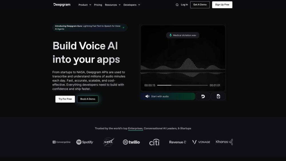 Deepgram Voice AI: Real-time Speech-to-Text and Text-to-Speech APIs - AI Tool