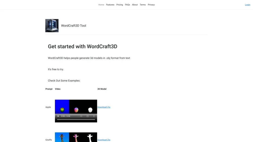 WordCraft3D Tool: AI Tool for 3D Mesh Generation