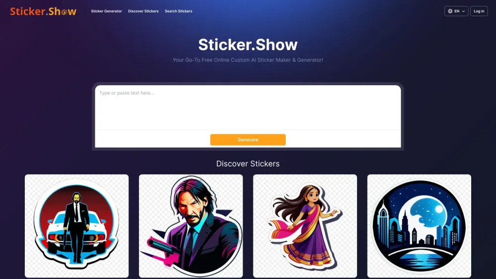 Sticker.Show: Free AI Tool for Custom Stickers