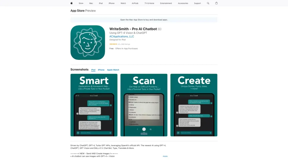 WriteSmith: Ultimate AI Tool for Smart Conversations & Image Generation