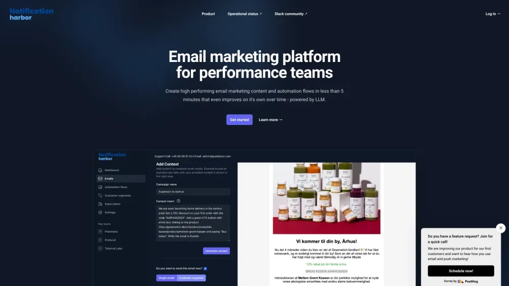 Notification Harbor: AI Email Marketing Platform