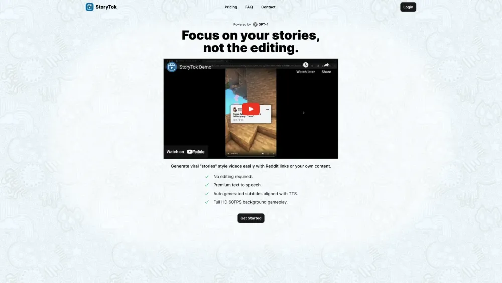 StoryTok: AI Tool for Viral Story Videos