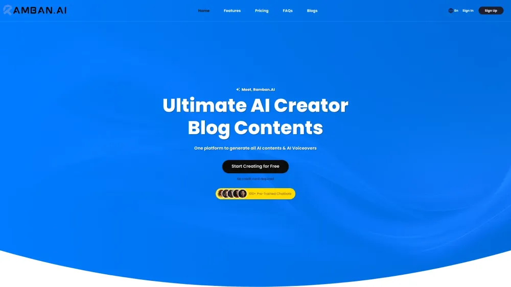 Ramban.AI: AI Platform for Content Creation, Multimedia Production, and Intelligent Collaboration #AI Tool