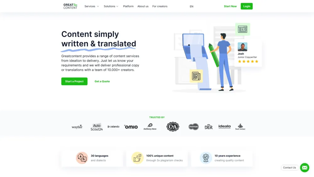 greatcontent: AI Tool for Content Creation in 30+ Languages