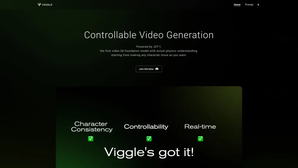 Viggle: AI Tool for Controllable Video Generation