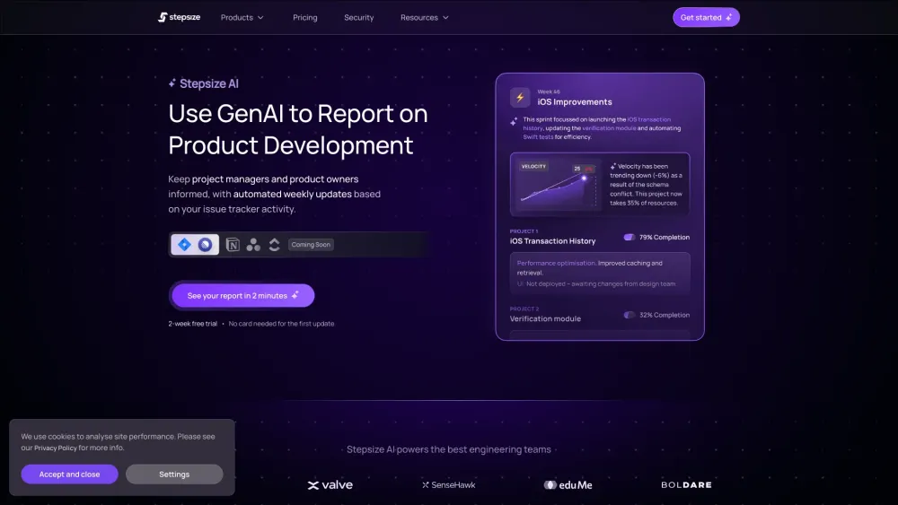 Stepsize AI: AI Tool for Product Dev Reports