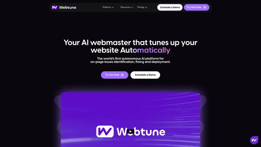 Webtune: AI Tool for Autonomous Website Optimization