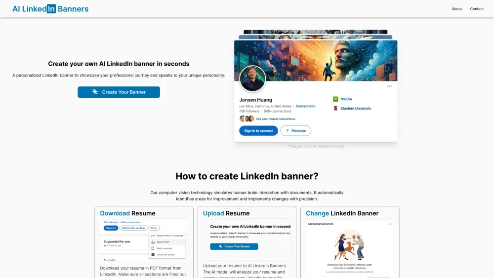 AI LinkedIn Banners: ai tool for custom banners