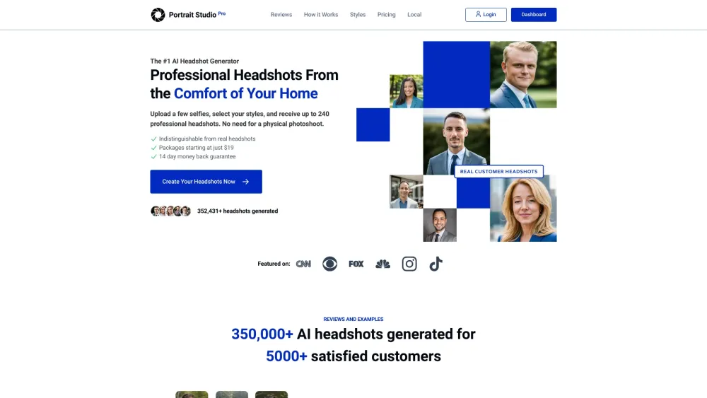AI Generated Professional Headshots: AI Tool for Instant Studio-Quality Headshots