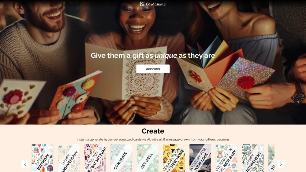 Cardamore: AI Tool for Hyper-Personalized Cards