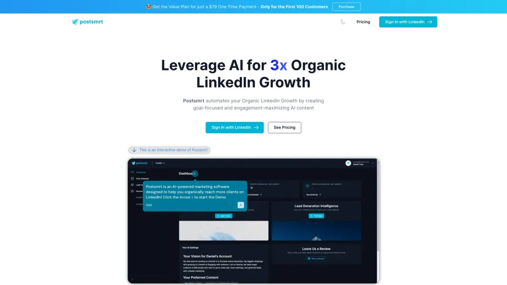 Postsmrt: AI Tool for LinkedIn Sales Pipeline