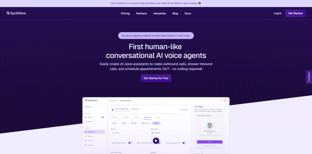 Synthflow AI: No-Code AI Tool for AI Agents