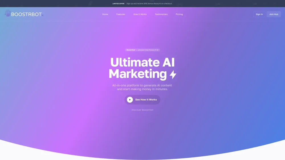 Boostrbot: Your AI Tool for Marketing Material