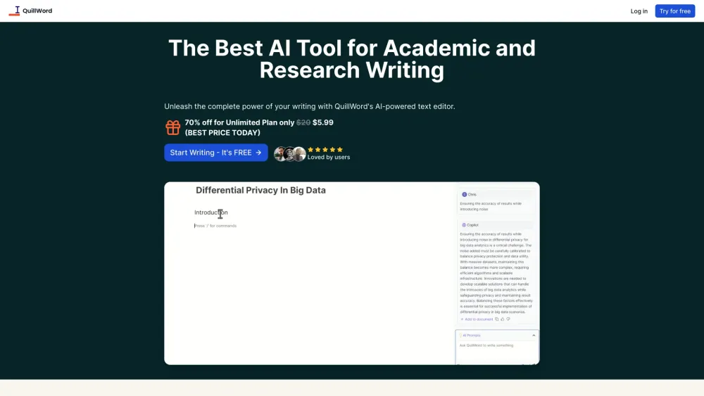 QuillWord: AI Tool for Academic & Research Writing