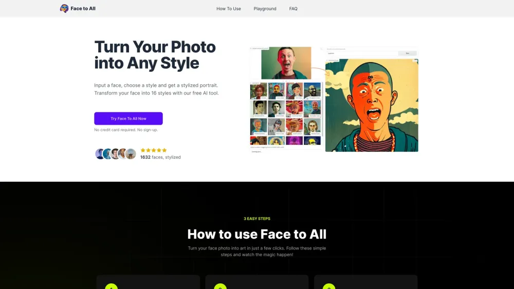 Face to All: AI Tool for Any Style Photo