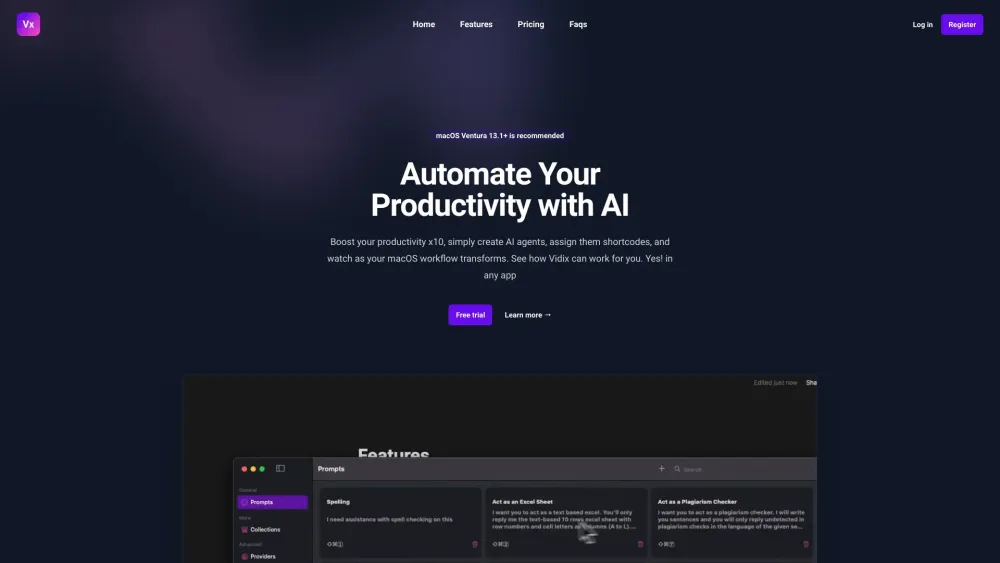 Vidix: AI Tool for macOS Automation