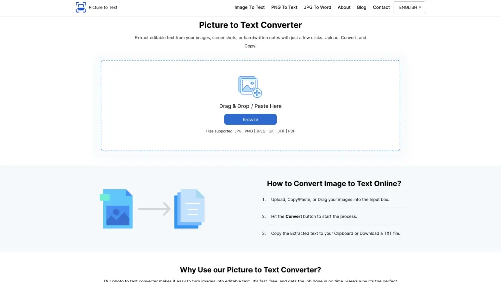 Picture to Text Converter: AI Tool for Image OCR