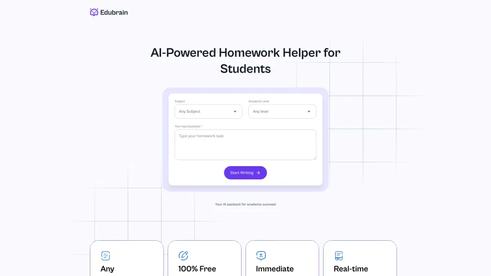 Edubrain.ai: AI Tool for Academic Success