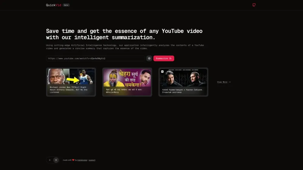 QuickVid: AI Tool for YouTube Summarization