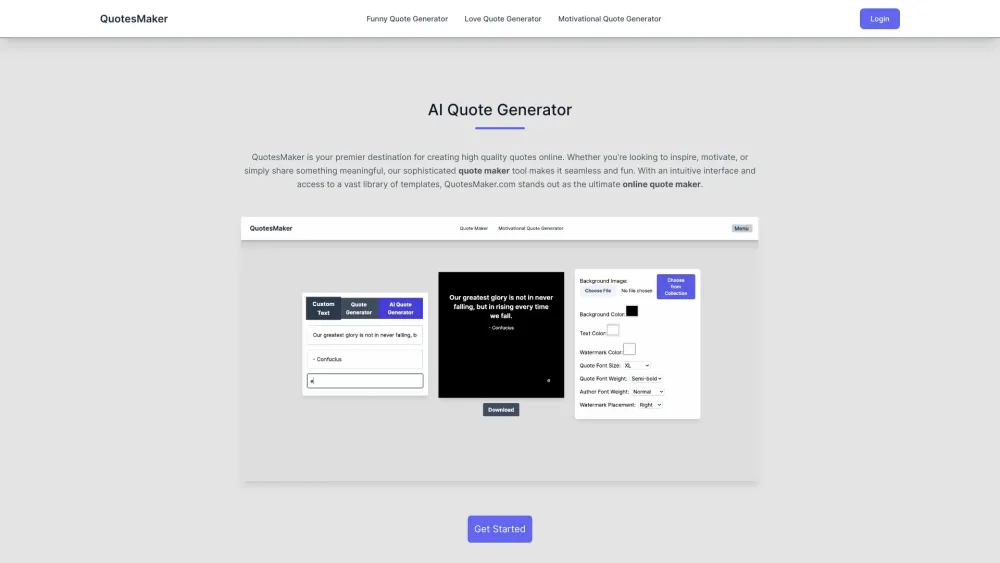 QuotesMaker: Inspiring Quotes AI Tool