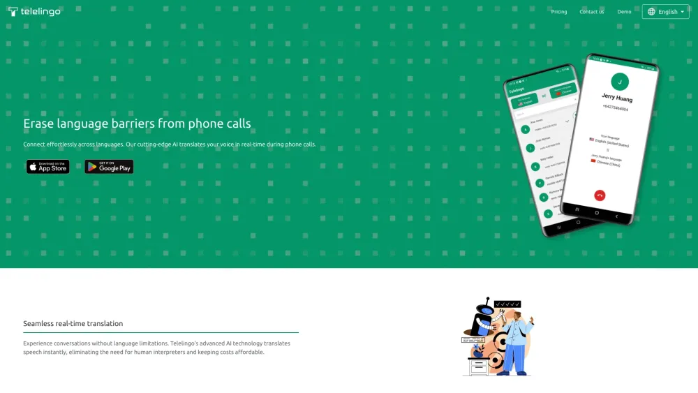 Telelingo Website screenshot