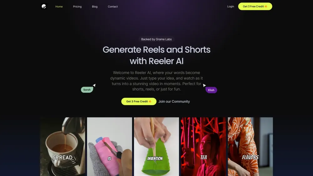 Reeler AI: AI Tool for Captivating Videos