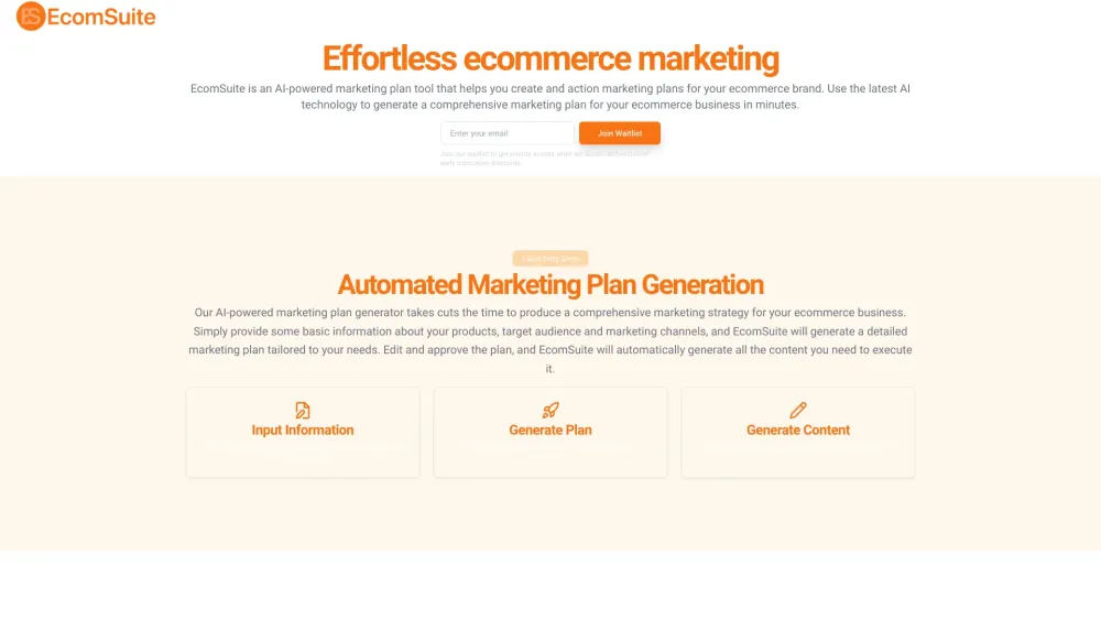 EcomSuite: AI Tool for Marketing Optimization