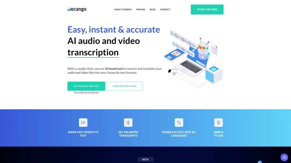 Ecango: AI Tool for Easy Transcription