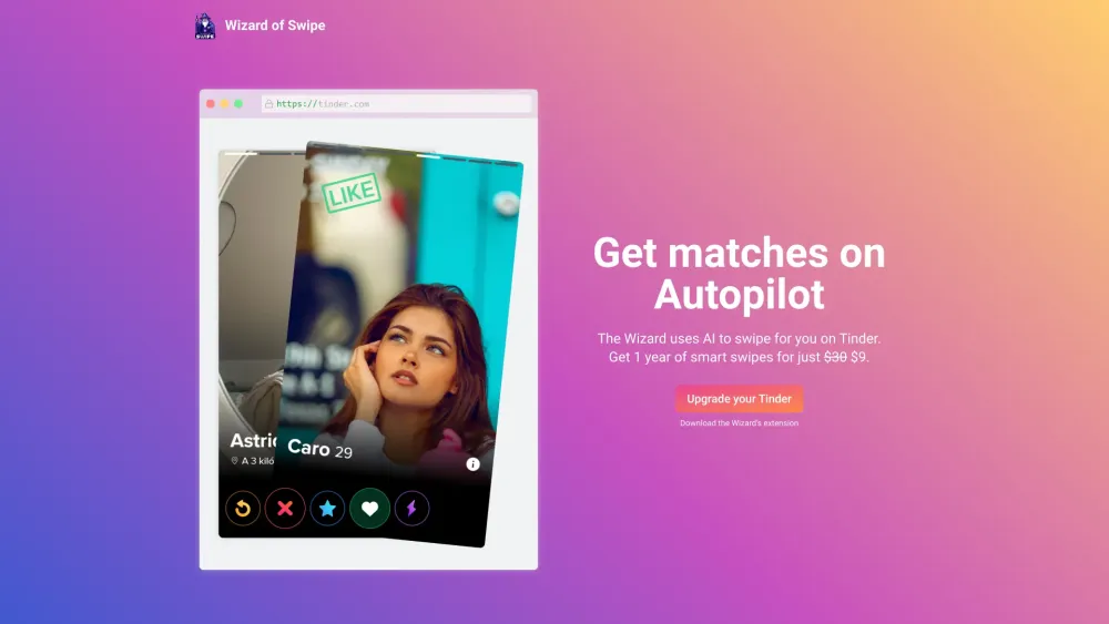 Wizard of Swipe: Automate Tinder swipes with AI