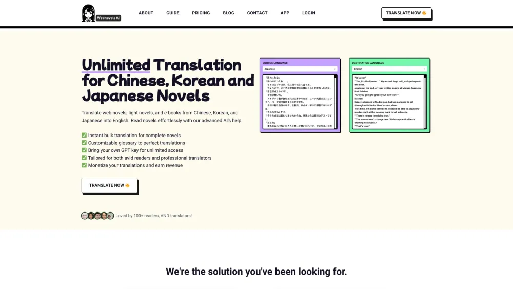 Webnovels AI: Ultimate Language Conversion Tool