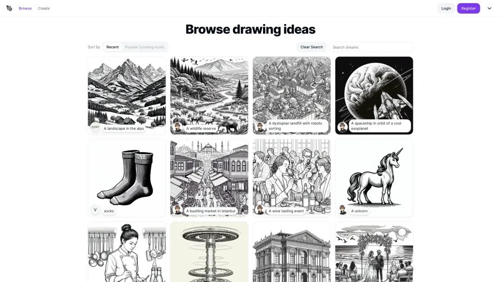 PenDreams: Discover Drawing Inspiration - AI Tool