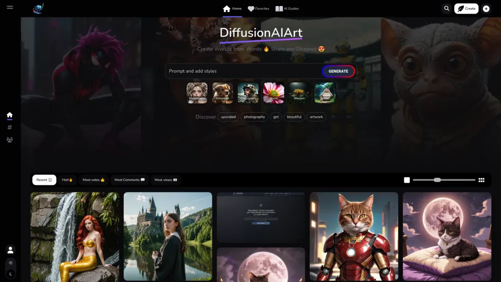 DiffusionAIArt: AI Tool to Create Art Masterpieces
