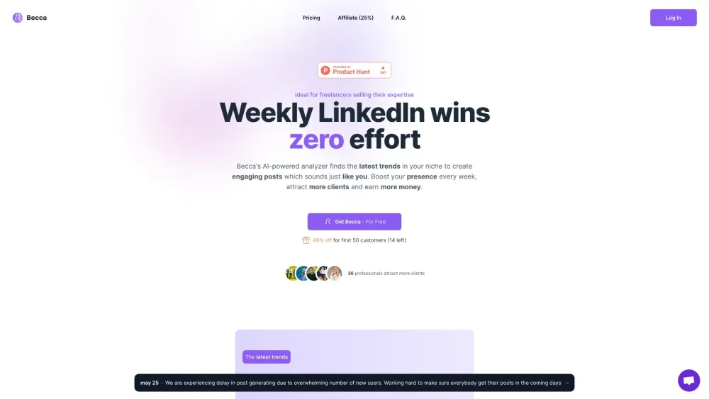 Becca AI: LinkedIn Posts AI Tool
