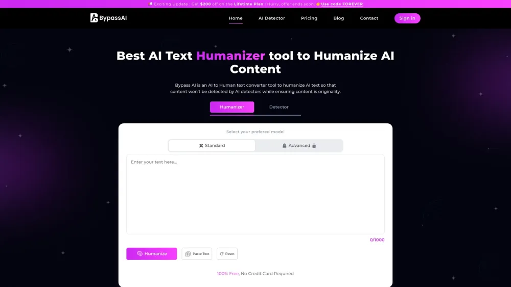 BypassAI: ai tool to humanize content & bypass filters