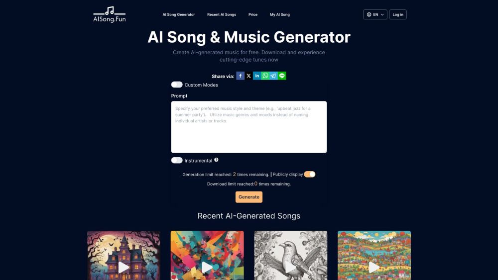 AI Song: Free AI Tool for Songs, Music & Lyrics